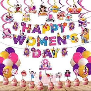 Festiko® Happy Womens Day Decoration Pack Of 63 Pcs,International ...