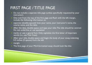 Image result for MLA Style Guide PDF