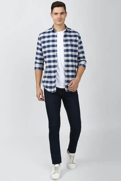 Buy Men Navy Dark Wash Jeans Online - 741437 | Peter England