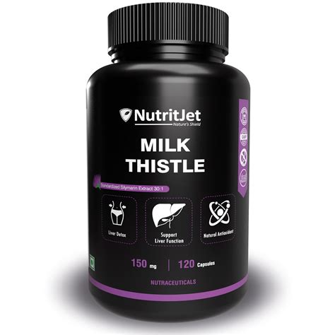 NutritJet Milk Thistle 150mg Capsule: Buy a Pack of 120 Capsules at ...
