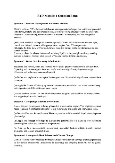 ETD 23-07-2025 Module Question Bank: Thermodynamics in Engineering ...