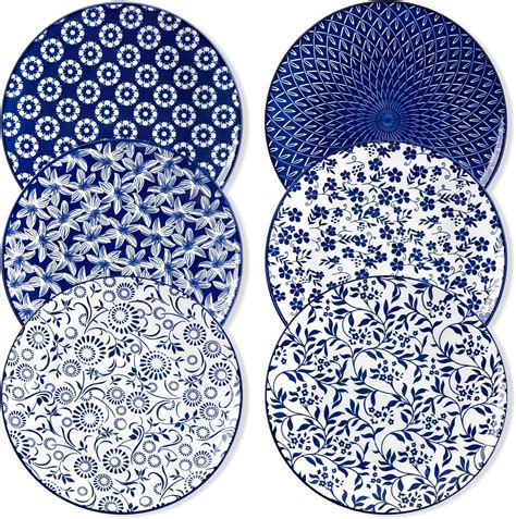 Amazon.com | vancasso Ceramic Dinner Plates Set of 6, Large Vintage ...