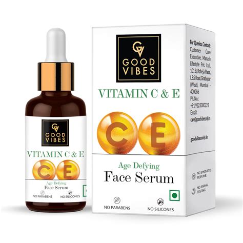 Buy Good Vibes Vitamin C & E Age Defying Serum | Reduces Wrinkles ...