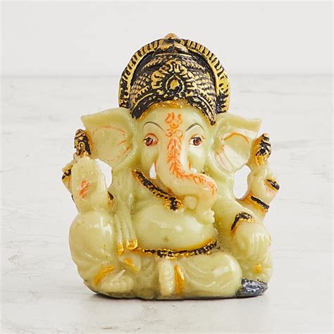 Buy Fiesta Yellow Textured Polyresin Ganesha Figurine from Home Centre ...