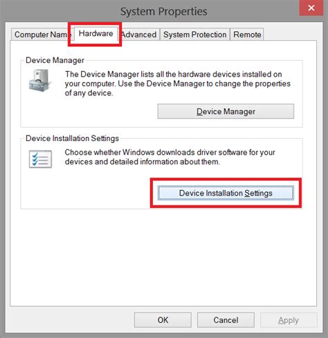 Image result for Windows Device Installation Setting