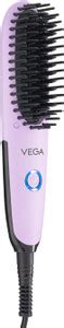 VEGA Mini Hair Straightener Brush for Women with Thermoprotect ...