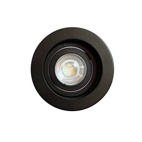 Akrah recessed spotlight, round black with bulb replacement from the front