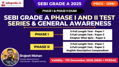 SEBI Grade A 2025 Phase I & II Test Series