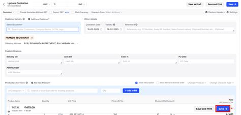How to edit the quotation/estimate on Web - General - Swipe