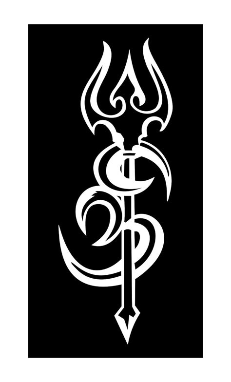 decalbazaar Trishul Vehicle Glossy Vinyl Sticker 5 x 2 Inches White ...