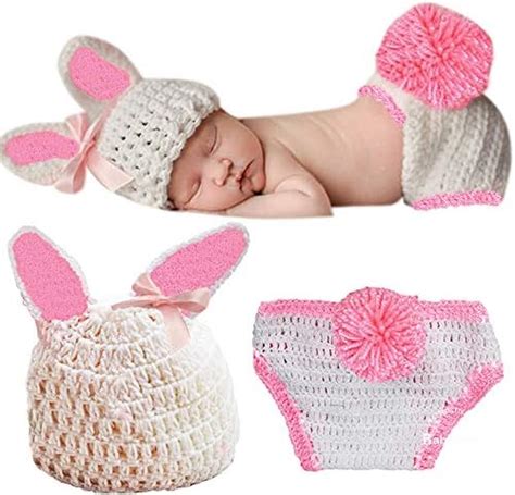 BabyMoon ( SET OF 2 Rabbit Crochet New Born Baby Photography Shoot ...