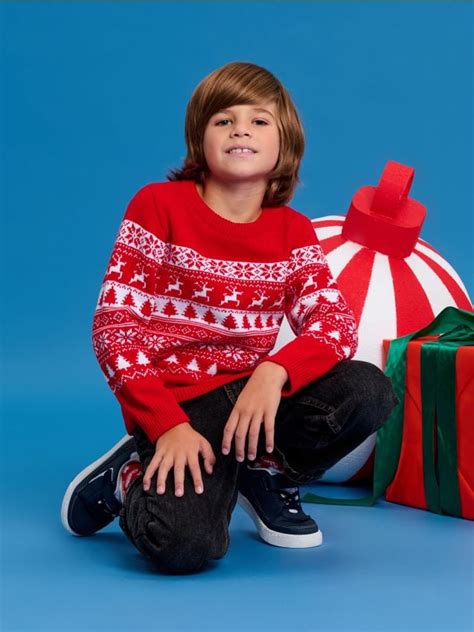 Džemper sa printom Boja crvena - SINSAY - 536AY-33X