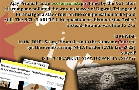 Ajay Piramal: How Many Times Are You Seeking “Blanket” Stay Orders ...