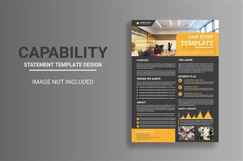 Capability statement design template | Premium Vector