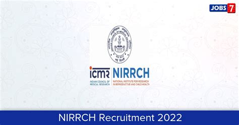 NIRRCH Recruitment 2025: Jobs in NIRRCH | Apply @ nirrh.res.in/