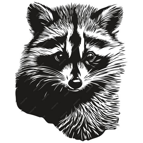 Premium Vector | Vector image of silhouette of a raccoon on a white background