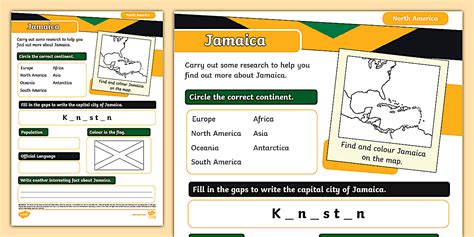 KS1 Jamaica Research Activity