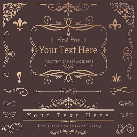 Vintage ornamental design elements | Free Vector