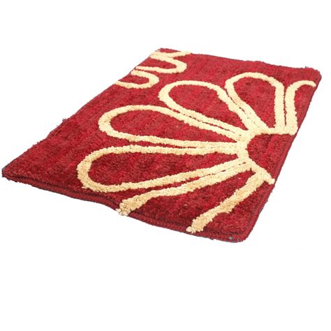 Buy Door Mat Red Anti-Slip Living Room Bath Room Quick Drying Absorbent Mat
