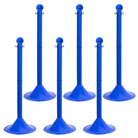 Mr. Chain Blue Light Duty Stowable Stanchion (6-Pack) in the Traffic ...