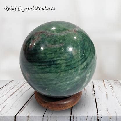 REIKI CRYSTAL PRODUCTS Bloodstone Ball / Sphere Crystal Ball Gemstone ...