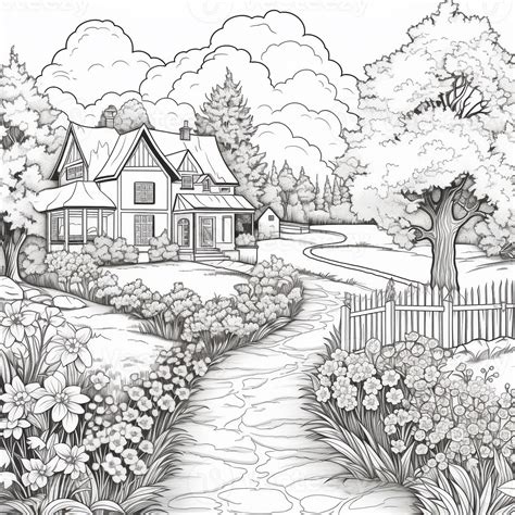 Easy Landscape Coloring Pages