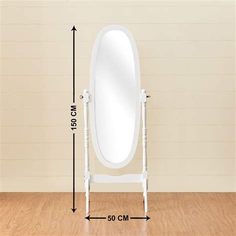 Buy Cheval Solid Wood Standing Mirror - White from Home Centre at just ...
