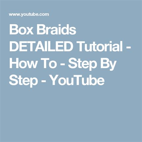 Image result for How to Box Braid Step by Step