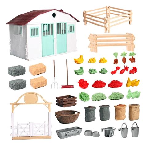 Buy CALANDIS Simulation Farm Model Plastic House Fruits Vegetables ...