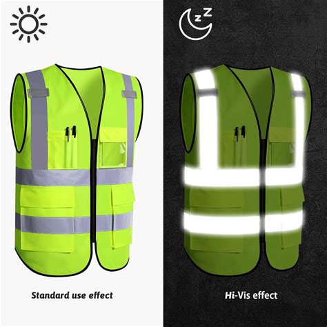 Buy SRsafety Reflective Safety Vest, High Visibility Mesh Yellow Vest ...