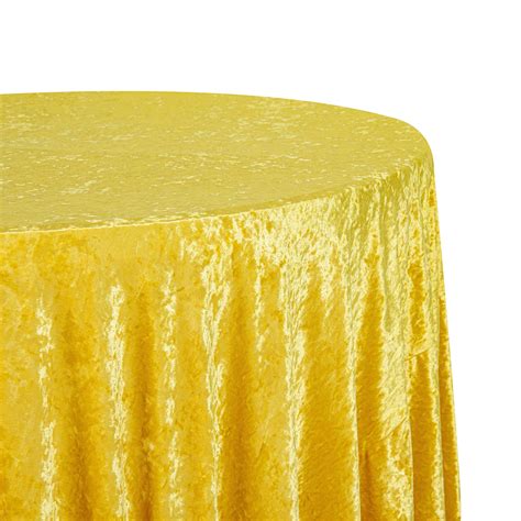 Velvet 120" Round Tablecloth - Canary Yellow - CV Linens™
