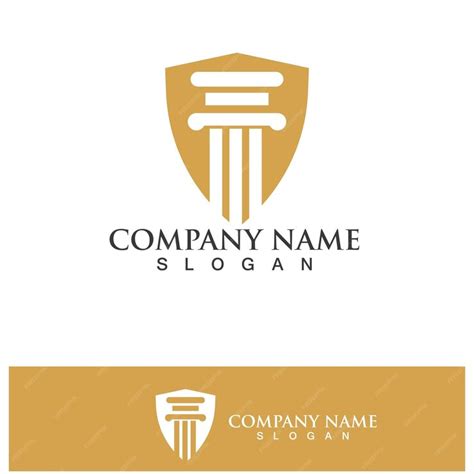 Law firm logo and icon design templatevector | Premium Vector