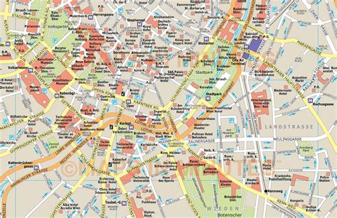 royalty free vienna illustrator vector format city map