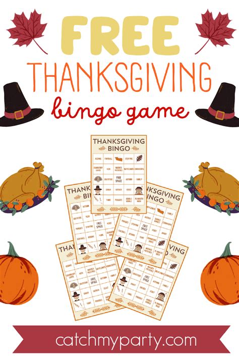Printable Thanksgiving Bingo Game Free Thanksgiving Bingo Cards Fall