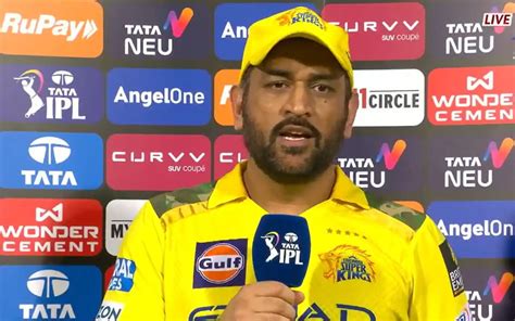 "I Take The Blame": MS Dhoni Gets Emotional After CSK's Loss To RCB At ...