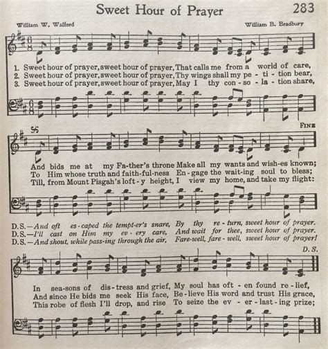 Sweet Hour of Prayer Hymn Sheet Music