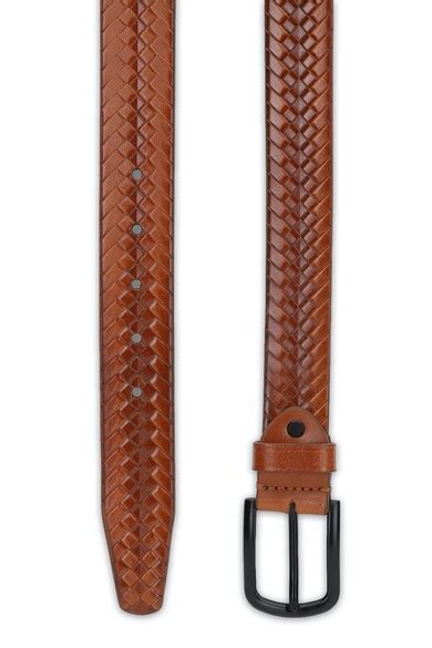 Buy Men Brown Print Leather Belt Online - 673748 | Peter England