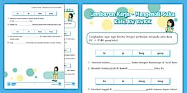 Lembaran Kerja Menulis - Suku Kata KVKVKK (teacher made)