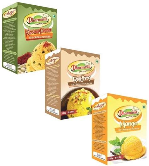 Dharmasut Kesar Pista + Rajbhog + Mango Ice Cream Powder 300 g - Price ...