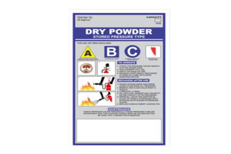 Fire Extinguisher Information Labels | Fire Extinguishers Products ...