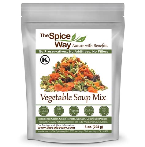 The Spice Way Vegetable Soup Mix, Dried Vegetables for All Soups ...