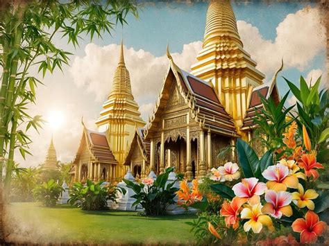 Traditional thai background design | Premium AI-generated image