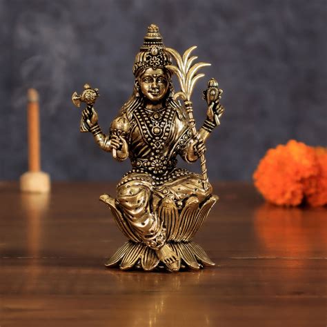 4" Pure Brass Lalita Devi Rajarajeshwari Idol - Intricate Design ...
