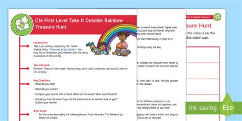 Outdoor Treasure Hunt for Kids - CfE Learning Resources