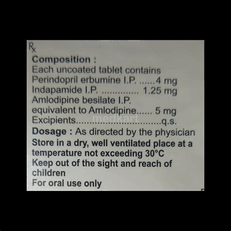 TRIPLIXAM TABLET 10'S : View Price, Combination and Alternatives | Medkart