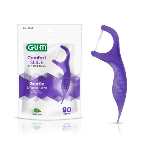 Buy GUMGUM Comfort Slide Flossers for Tight Spaces, Fresh Mint, Dental ...