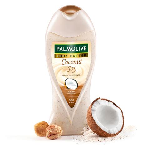 Palmolive Coconut Joy Body Wash, 250ml Crème Based Exfoliating Body ...