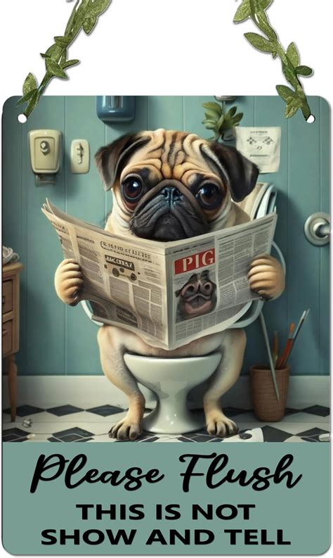 AR Creative Please Flush - Funny Wall Hanging For Home Decoration ...