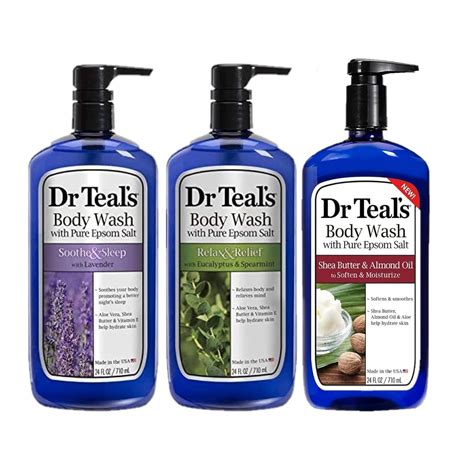Amazon.com : Dr Teals Body Wash Variety Gift Set (3 Bottles, 24 oz ea ...