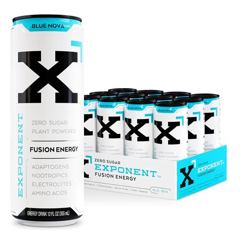 Amazon.com : Exponent - Blue Nova Fusion Energy Drink | Pack of 12 ...
